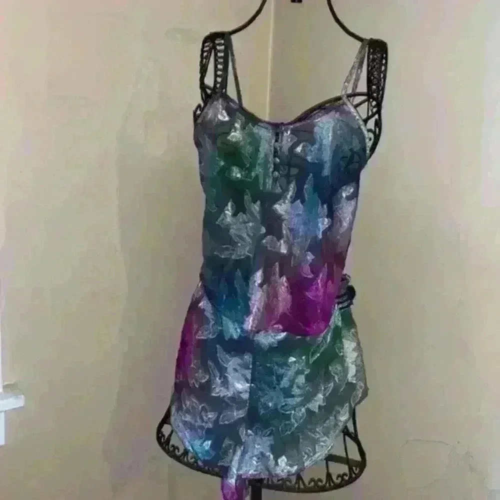 Vintage  Roebuck & Co Inner Most Cami Top & Shorts Sleep Set Size S